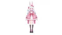 Готовая Live2D модель девочки-кролика Light-colored Rabbit