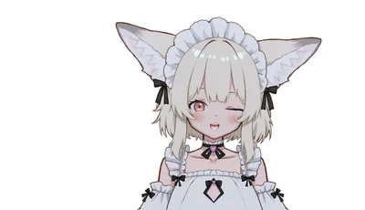 Live2D-модель лисы-горничной White Fox Maid