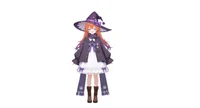 Live2D модель кошачьей ведьмы Luna Cat Witch