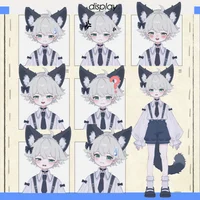 Live2D модель мальчика-котика Blue Kitten Boy