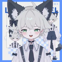 Live2D модель мальчика-котика Blue Kitten Boy