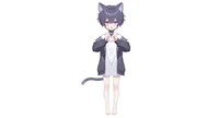 Live2D-модель мальчика-кота Neko Purple-themed Boy