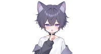 Live2D-модель мальчика-кота Neko Purple-themed Boy