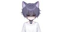Live2D-модель мальчика-кота Neko Purple-themed Boy