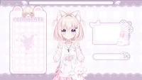 Live2D-модель отаку-девочки Otaku Girl at Home для VTube Studio