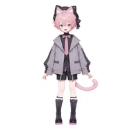 Pink-haired Cat Boy — Live2D-модель кота-мальчика