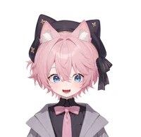 Pink-haired Cat Boy — Live2D-модель кота-мальчика