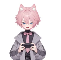 Pink-haired Cat Boy — Live2D-модель кота-мальчика