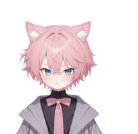 Pink-haired Cat Boy — Live2D-модель кота-мальчика