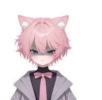Pink-haired Cat Boy — Live2D-модель кота-мальчика