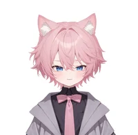 Pink-haired Cat Boy — Live2D-модель кота-мальчика