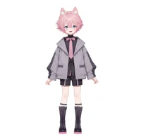 Pink-haired Cat Boy — Live2D-модель кота-мальчика
