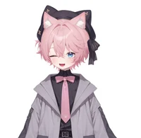 Pink-haired Cat Boy — Live2D-модель кота-мальчика