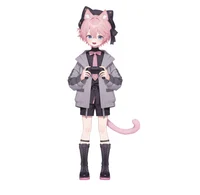 Pink-haired Cat Boy — Live2D-модель кота-мальчика