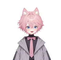 Pink-haired Cat Boy — Live2D-модель кота-мальчика