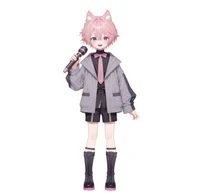 Pink-haired Cat Boy — Live2D-модель кота-мальчика