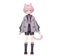 Pink-haired Cat Boy — Live2D-модель кота-мальчика