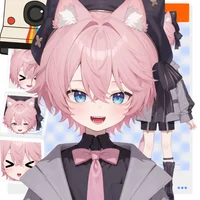 Pink-haired Cat Boy — Live2D-модель кота-мальчика