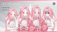 Live2D-модель Pink Rabbit Girl Yunyaolu