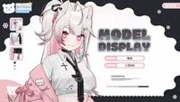 Live2D-модель неко-девушки White Cat / Black Cat Yamikawaii Girl