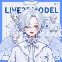 Live2D-модель White Hair Angel Boy