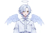 Live2D-модель White Hair Angel Boy