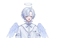 Live2D-модель White Hair Angel Boy