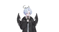 Live2D-модель White Hair Angel Boy