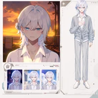 Live2D модель парня White-Haired Shonen