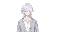 Live2D модель парня White-Haired Shonen