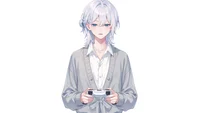 Live2D модель парня White-Haired Shonen