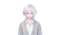 Live2D модель парня White-Haired Shonen