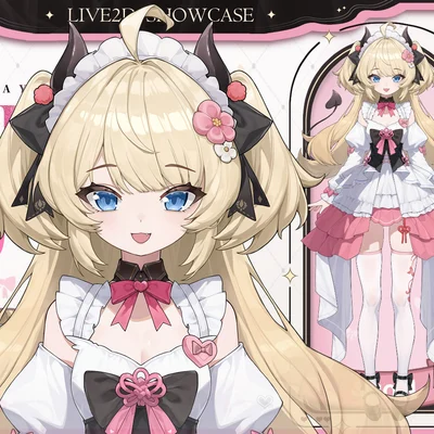 Live2D модель Златовласый чертенок