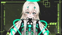 Поясная Live2D-модель Robogirl Prototype-001