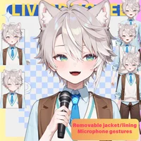 Luna Dog-eared School Boy — готовая Live2D модель витубера