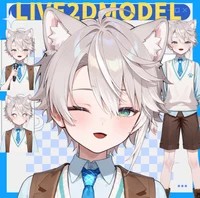 Luna Dog-eared School Boy — готовая Live2D модель витубера