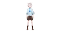 Luna Dog-eared School Boy — готовая Live2D модель витубера