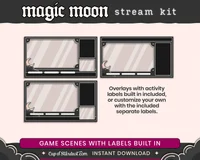 Пакет оформления стрима Magic Moon