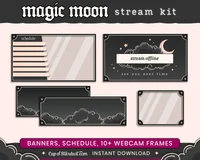Пакет оформления стрима Magic Moon