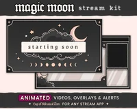 Пакет оформления стрима Magic Moon