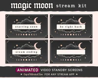 Пакет оформления стрима Magic Moon