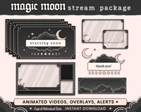 Пакет оформления стрима Magic Moon