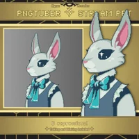 Pixel Maid Bunny: пиксельная PNGtuber-модель кролика-горничной
