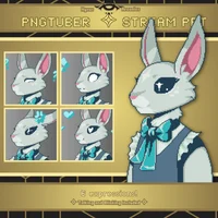 Pixel Maid Bunny: пиксельная PNGtuber-модель кролика-горничной