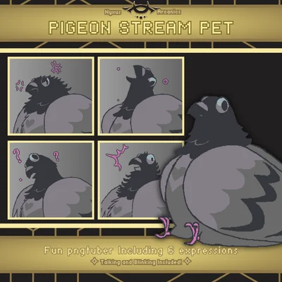Пиксельный голубь Pixel Pigeon — PNGtuber для стримов