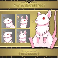 Pixel Rat Albino питомец для стрима
