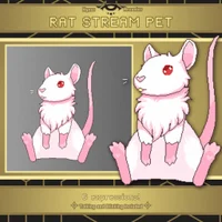 Pixel Rat Albino питомец для стрима