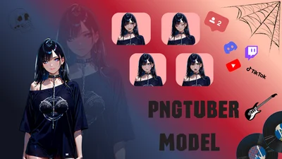 PNGTuber аватар Grunge Rocker E-Girl