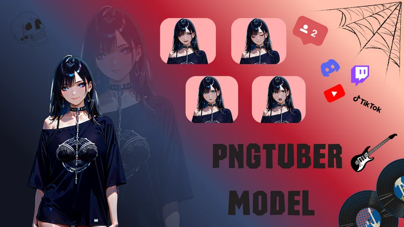 PNGTuber аватар Grunge Rocker E-Girl