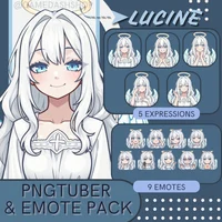 PNGtuber-аватар Lucine и набор эмоутов